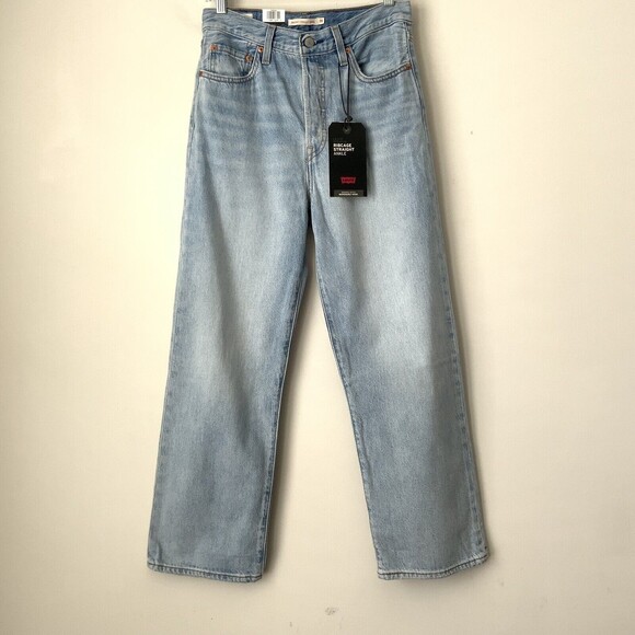 Levi’s Premium Ribcage Straight Ankle Blue 28 - Picture 11 of 13